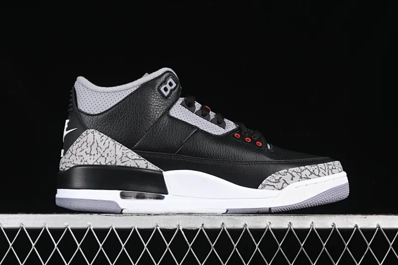 All categories Air Jordan Jordan series basketball shoes Air Jordan 3 GX foreign trade version Air Jordan 3 "Black Cement" AJ3 Jordan 3 first year black cement DN3707-010